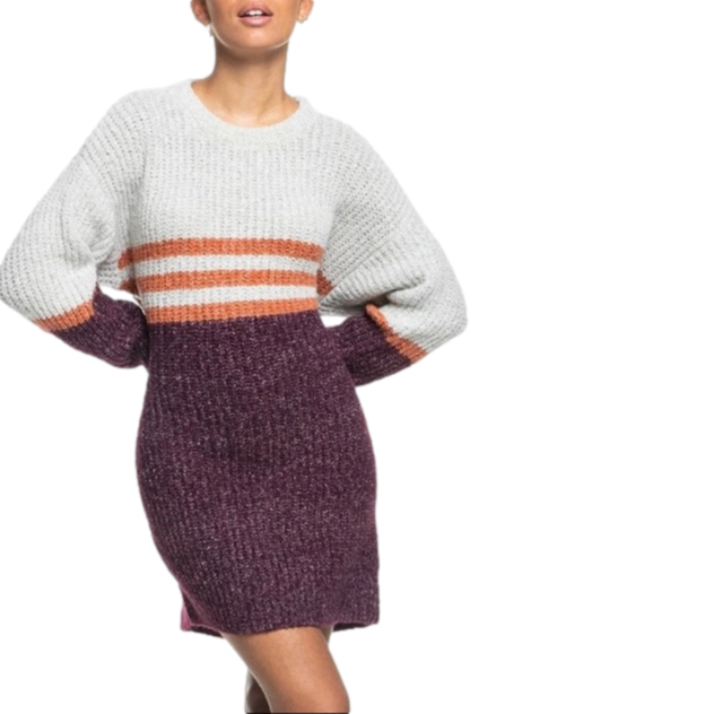 ROXY Milky Cloud Wool Blend Long Sleeve Sweater Dress